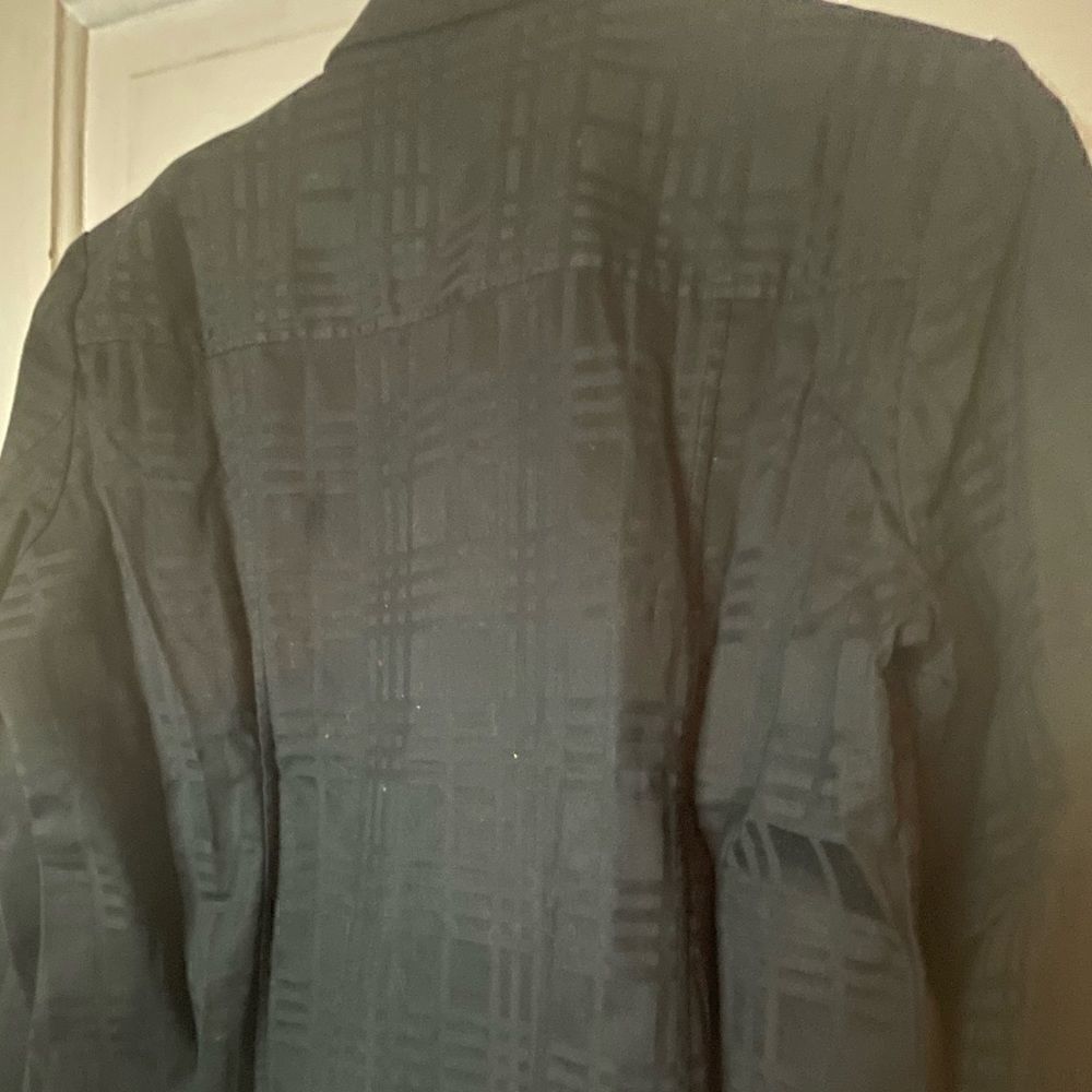 Christopher & Banks Black Textured Zip Jacket - Picture 8 of 14